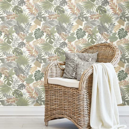 RoomMates Palm Frond Toss Peel & Stick Wallpaper